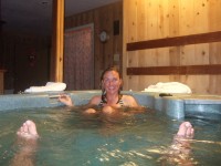 The hot tub at the Summit Inn